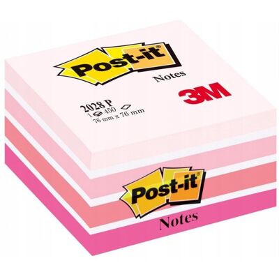 3M Karteczki Post-It Kostka Różowa 76x76 3M Karteczki Post-It Kostka Różowa 76x76