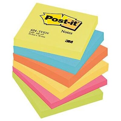 3M Karteczki Samoprzylepne Post-It®, Energetyczne Kolory, 76x76mm, 6x100 Karteczek 3M Karteczki Samoprzylepne Post-It®, Energetyczne Kolory, 76x76mm, 6x100 Karteczek