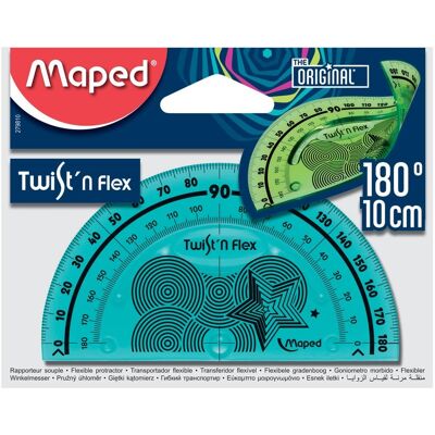 Maped Kątomierz, Twist'N Flex, 10 Cm Maped Kątomierz, Twist'N Flex, 10 Cm