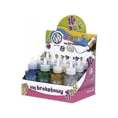 Astra Klej brokatowy, 60 ml, 12 sztuk Astra Klej brokatowy, 60 ml, 12 sztuk