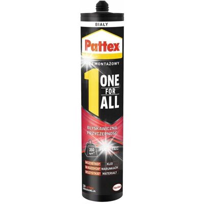Klej Montażowy Pattex One For All Błyskawiczny 440g Mocny Wodoodporny Klej Montażowy Pattex One For All Błyskawiczny 440g Mocny Wodoodporny