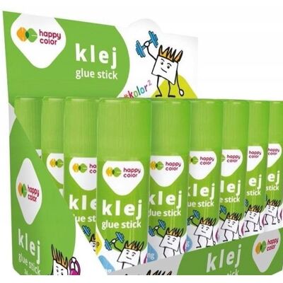 Klej W Sztyfcie 15g Happy Color 24 Szt. Paczka Klej W Sztyfcie 15g Happy Color 24 Szt. Paczka