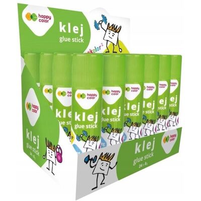 Klej W Sztyfcie 8G Happy Color 24 Szt. Paczka Klej W Sztyfcie 8G Happy Color 24 Szt. Paczka