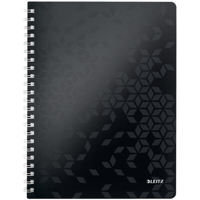 Esselte Kołonotatnik w kratkę, A4, PP Leitz WOW, czarny Esselte Kołonotatnik w kratkę, A4, PP Leitz WOW, czarny