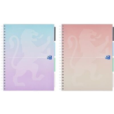 Kołozeszyt A4/80K Projectbook pastel (5szt) OXFORD Kołozeszyt A4/80K Projectbook pastel (5szt) OXFORD