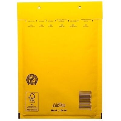Neopak Koperty Bąbelkowe 180x265mm D14 100szt Żółte Neopak Koperty Bąbelkowe 180x265mm D14 100szt Żółte