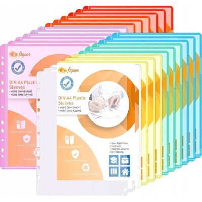 Inny producent Koszulki A4 24szt Otwarte Z Boku Kolorowe Na Dokumenty Pliki Trwałe Inny producent Koszulki A4 24szt Otwarte Z Boku Kolorowe Na Dokumenty Pliki Trwałe