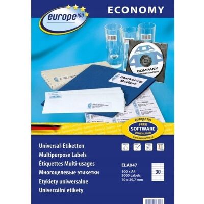Inny producent Kreatywny ETYKIETY PAPIEROWE 70x29,7 AVERY ECONOMY BIAŁE 100ARK 3000 Inny producent Kreatywny ETYKIETY PAPIEROWE 70x29,7 AVERY ECONOMY BIAŁE 100ARK 3000