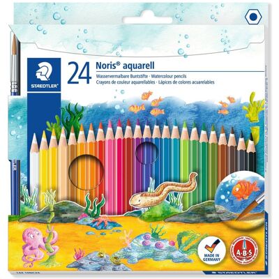 Staedtler Kredki Akwarelowe, Noris Club, 24 Kolory Staedtler Kredki Akwarelowe, Noris Club, 24 Kolory