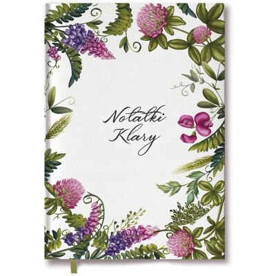 Scriba KWIETNY Notes książkowy z imieniem B5 BIAŁY MILA personalizacja UV Scriba KWIETNY Notes książkowy z imieniem B5 BIAŁY MILA personalizacja UV