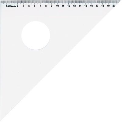 Leniar Ekierka Z Podcięciem Plexi 45/36cm Leniar Ekierka Z Podcięciem Plexi 45/36cm