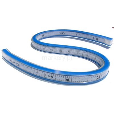 Leniar Krzywik Giętki 40cm Podziałka Mm/cal Leniar Krzywik Giętki 40cm Podziałka Mm/cal
