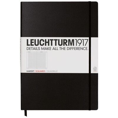 LEUCHTTURM1917 Leuchtturm Wysokiej Jakości HC Master Classic Strony Numerowane Zeszyt Kwadratowy A4+ Czarny LEUCHTTURM1917 Leuchtturm Wysokiej Jakości HC Master Classic Strony Numerowane Zeszyt Kwadratowy A4+ Czarny