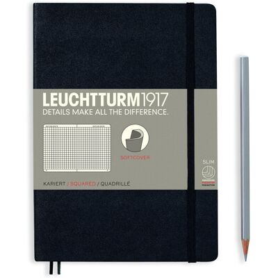 Faber-Castell Leuchtturm, Notes Medium, 121 stron, kratka czarny Faber-Castell Leuchtturm, Notes Medium, 121 stron, kratka czarny