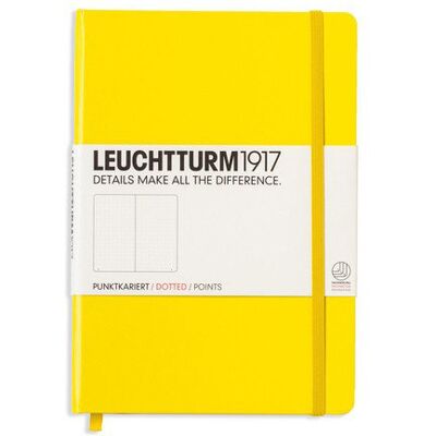 Leuchtturm, Notes Medium, 249 stron, kropki, cytrynowy Leuchtturm, Notes Medium, 249 stron, kropki, cytrynowy