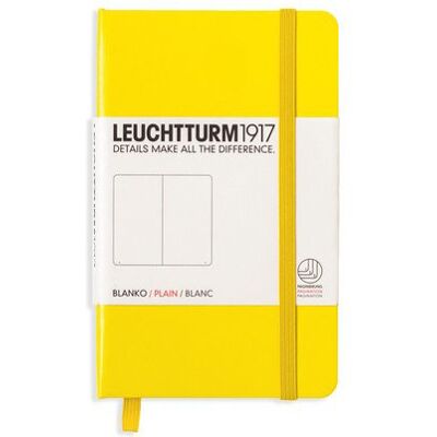 Leuchtturm, Notes Pocket, 185 stron, gładki, cytrynowy Leuchtturm, Notes Pocket, 185 stron, gładki, cytrynowy