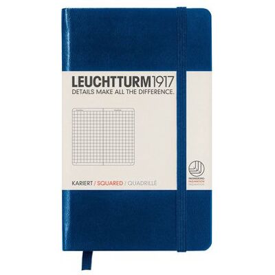 Leuchtturm, Notes Pocket, 185 stron, kratka, granatowy Leuchtturm, Notes Pocket, 185 stron, kratka, granatowy