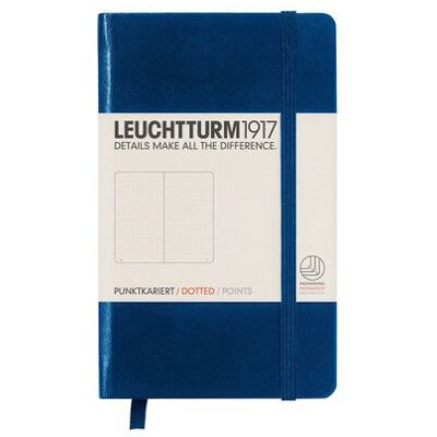 Leuchtturm, Notes Pocket, 185 stron, kropki, granatowy Leuchtturm, Notes Pocket, 185 stron, kropki, granatowy
