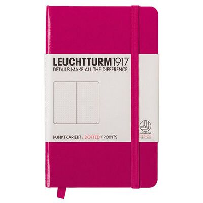 Leuchtturm, Notes Pocket, 185 stron, kropki, malinowy Leuchtturm, Notes Pocket, 185 stron, kropki, malinowy