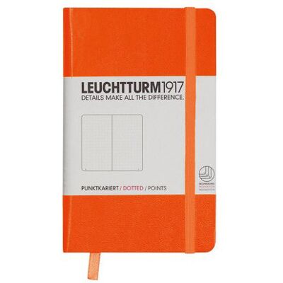 Leuchtturm, Notes Pocket, 185 stron, kropki, pomarańczowy Leuchtturm, Notes Pocket, 185 stron, kropki, pomarańczowy