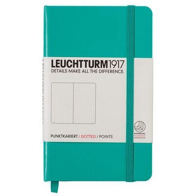 Leuchtturm, Notes Pocket, 185 stron, kropki, szmaragdowy Leuchtturm, Notes Pocket, 185 stron, kropki, szmaragdowy