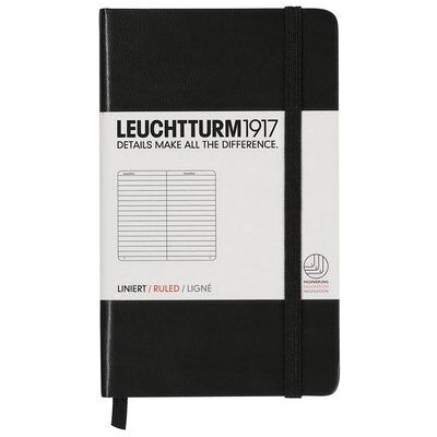 Leuchtturm, Notes Pocket, 185 stron, linia, czarny Leuchtturm, Notes Pocket, 185 stron, linia, czarny