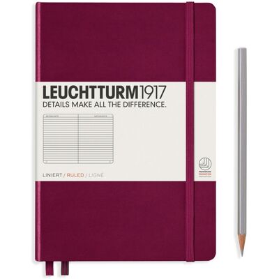Faber-Castell Leuchtturm1917, notatnik, Medium, w linie,A5, bordowy Faber-Castell Leuchtturm1917, notatnik, Medium, w linie,A5, bordowy