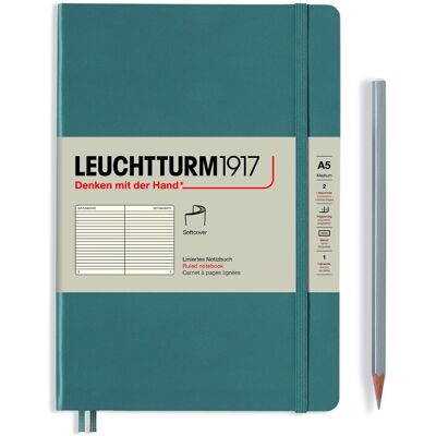 Faber-Castell Leuchtturm1917, notatnik, Medium, w linie, A5, Rising Colours Stone Blue Faber-Castell Leuchtturm1917, notatnik, Medium, w linie, A5, Rising Colours Stone Blue