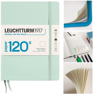 LEUCHTTURM1917 Notatnik Notes A5 Gładki 120 g brulion szkicownik MINT GREEN LEUCHTTURM1917 Notatnik Notes A5 Gładki 120 g brulion szkicownik MINT GREEN