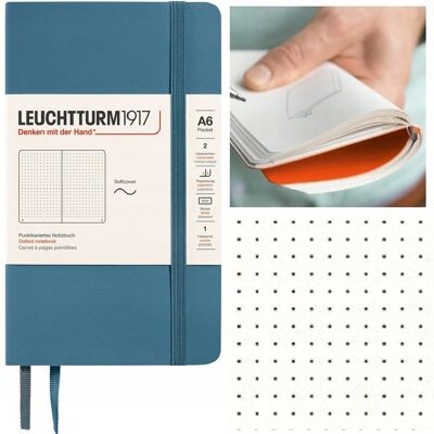 Leuchtturm1917 Notatnik Notes A6 Kropka Bullet Journal W Kropki Stone Blue Leuchtturm1917 Notatnik Notes A6 Kropka Bullet Journal W Kropki Stone Blue