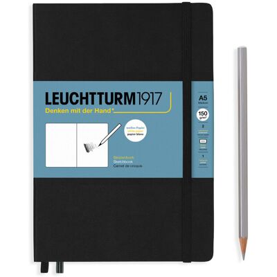 Leuchtturm1917, Szkicownik Medium, A5, Czarny Leuchtturm1917, Szkicownik Medium, A5, Czarny
