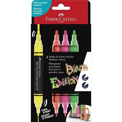 Inny producent Marker akrylowy Black Edition 4kol FABER-CASTELL Inny producent Marker akrylowy Black Edition 4kol FABER-CASTELL
