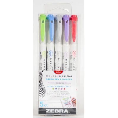 Zebra Marker Dekoracyjny Dwustronny Różne Kolory 5 Szt Zebra Marker Dekoracyjny Dwustronny Różne Kolory 5 Szt