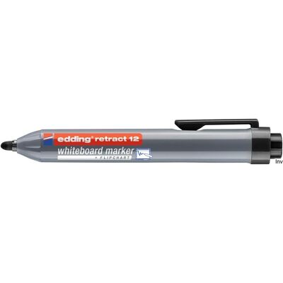 Marker Do Tablic Automatyczny Okrągła Końcówka 1,5-3 Mm Czarny Edding Retract12/001/c Marker Do Tablic Automatyczny Okrągła Końcówka 1,5-3 Mm Czarny Edding Retract12/001/c