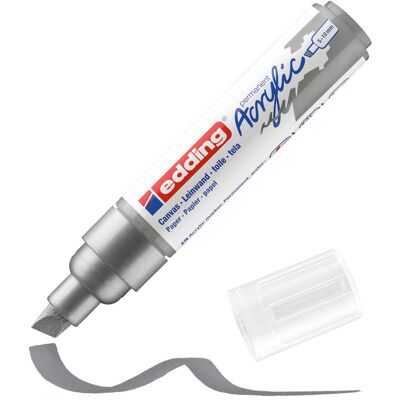 Marker EDDING 5000 akrylowy 5-10mm srebrny Marker EDDING 5000 akrylowy 5-10mm srebrny