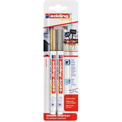 Edding Marker kredowy e-4085 1-2 mm blister 2szt 10op Edding Marker kredowy e-4085 1-2 mm blister 2szt 10op