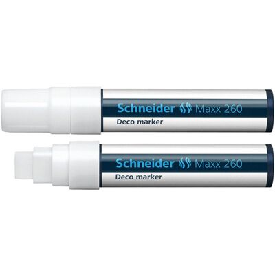 Marker Kredowy Schneider Maxx 260 Deco, 5-15mm, Biały Marker Kredowy Schneider Maxx 260 Deco, 5-15mm, Biały