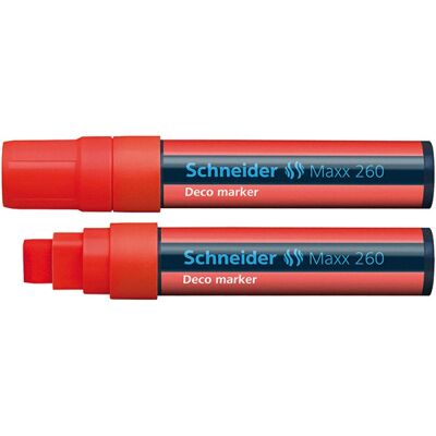 Marker Kredowy Schneider Maxx 260 Deco, 5-15mm, Czerwony Marker Kredowy Schneider Maxx 260 Deco, 5-15mm, Czerwony