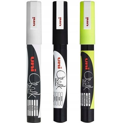 Marker kredowy Uni PWE-3MS czarny Marker kredowy Uni PWE-3MS czarny