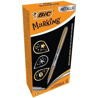 BIC Marker Marking Metallic Ink złoty i srebrny BIC Marker Marking Metallic Ink złoty i srebrny