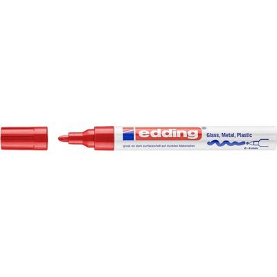 Edding Marker olejowy połyskujący 2-4 mm czerwony 10szt Edding Marker olejowy połyskujący 2-4 mm czerwony 10szt