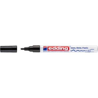 Edding Marker olejowy połyskujący e-751 czarny 10szt Edding Marker olejowy połyskujący e-751 czarny 10szt