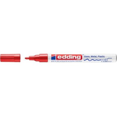Edding Marker olejowy połyskujący e-751 czerwony 10szt Edding Marker olejowy połyskujący e-751 czerwony 10szt