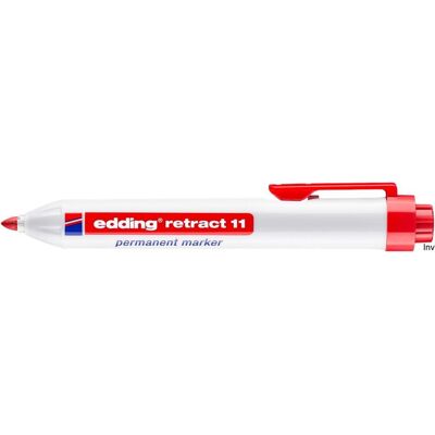 Marker Permanentny Automatyczny Okrągła Końcówka 1,5-3 Mm Czerwony Edding Retract11/002/Cz Marker Permanentny Automatyczny Okrągła Końcówka 1,5-3 Mm Czerwony Edding Retract11/002/Cz