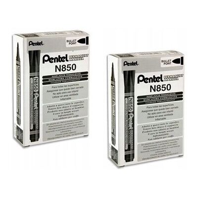 Marker Permanentny Czarny Pentel N850 24 Szt. Marker Permanentny Czarny Pentel N850 24 Szt.