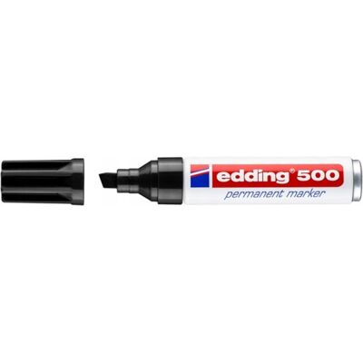 Edding Marker permanentny e-500 2-7mm czarny 10szt Edding Marker permanentny e-500 2-7mm czarny 10szt
