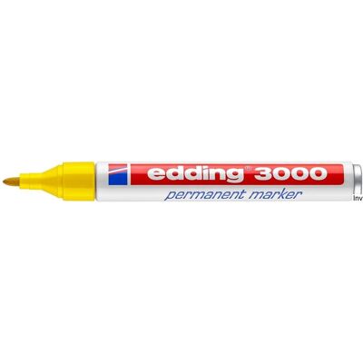 Marker Permanentny Okrągła Końcówka 1,5-3 Mm Żółty Edding 3000/005/Z Marker Permanentny Okrągła Końcówka 1,5-3 Mm Żółty Edding 3000/005/Z
