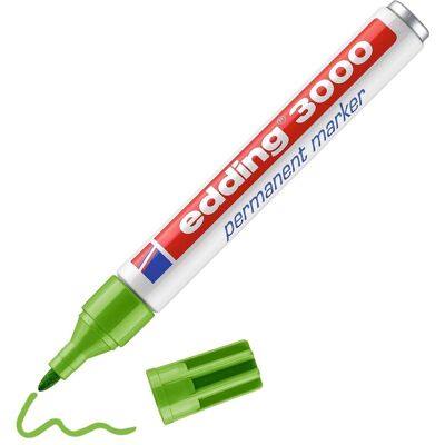 Marker permanentny, pisak Edding 3000 alu, k/o- j. zielony Marker permanentny, pisak Edding 3000 alu, k/o- j. zielony