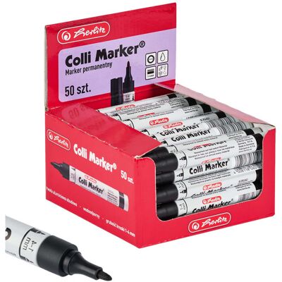Marker permanentny wodoodporny czarny Colli-Marker 50 sztuk HERLITZ Marker permanentny wodoodporny czarny Colli-Marker 50 sztuk HERLITZ