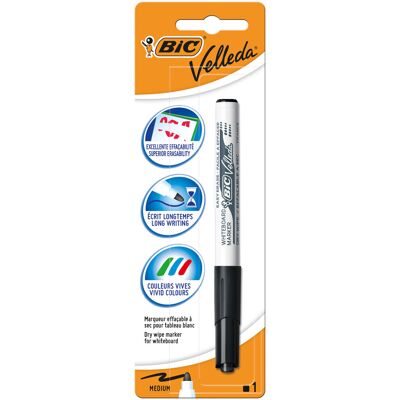 Marker Suchościeralny Czarny Bic Velleda 1741 Marker Suchościeralny Czarny Bic Velleda 1741